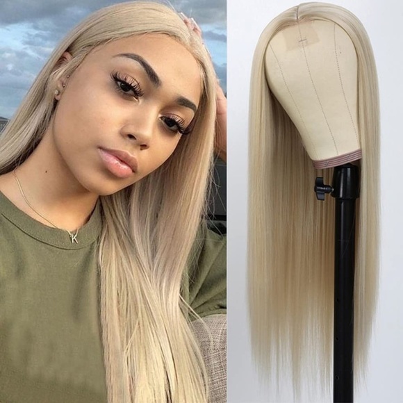 Ash Blonde Straight Non Lace Wigs